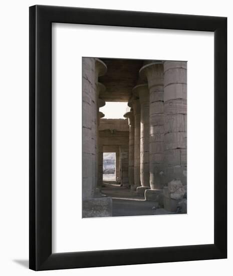 Hypostyle hall, the Ramesseum, Luxor (Thebes), Egypt-Werner Forman-Framed Photographic Print