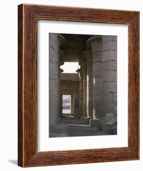 Hypostyle hall, the Ramesseum, Luxor (Thebes), Egypt-Werner Forman-Framed Photographic Print