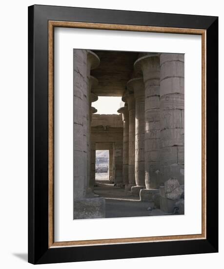 Hypostyle hall, the Ramesseum, Luxor (Thebes), Egypt-Werner Forman-Framed Photographic Print