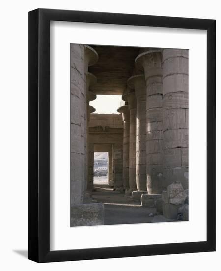 Hypostyle hall, the Ramesseum, Luxor (Thebes), Egypt-Werner Forman-Framed Photographic Print