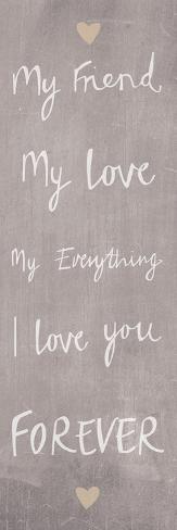 Giclee Print: Loving Words I by Sasha Blake: 60x20in