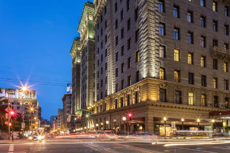 Photographic Print: Powell and Geary Street at Dusk in San Francisco, California, Usa by Chuck Haney: 24x16in