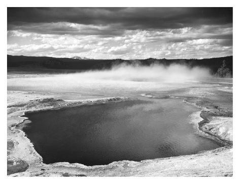 Art Print: Fountain Geyser Pool, Yellowstone National Park, Wyoming, ca. 1941-1942 by Ansel Adams : 14x18in