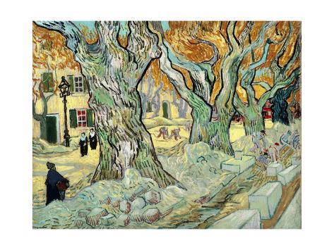 Giclee Print: The Road Menders by Vincent van Gogh : 24x18in