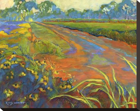 Stretched Canvas Print: Wildflower Road by Karen Mathison Schmidt: 16x20in