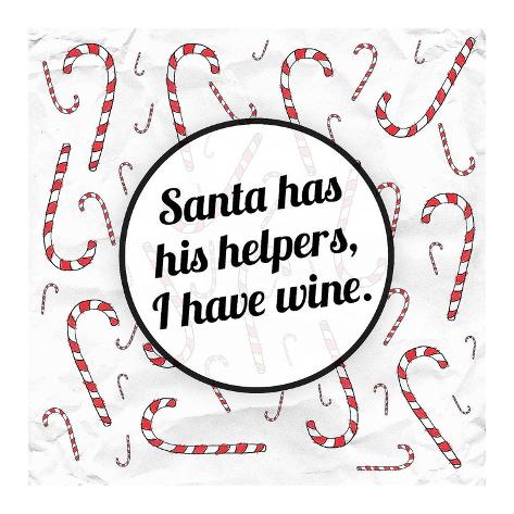 Art Print: Santa's Helpers - Wine by Ashley Hutchins: 18x18in
