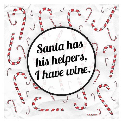 Art Print: Santa's Helpers - Wine by Ashley Hutchins: 32x32in