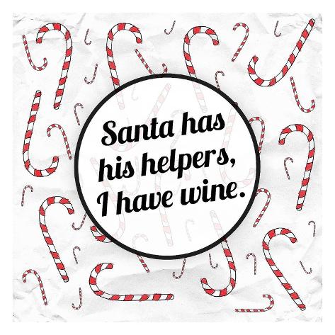 Art Print: Santa's Helpers - Wine by Ashley Hutchins: 26x26in