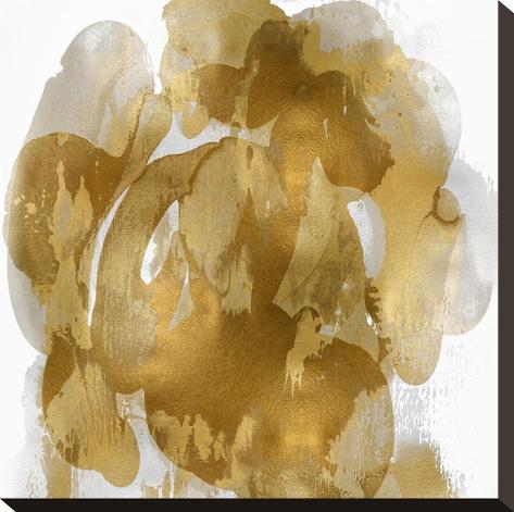 Stretched Canvas Print: Gold Flow I by Kristina Jett: 16x16in