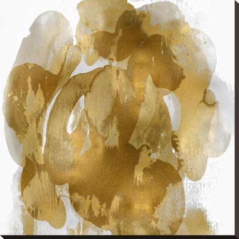 Stretched Canvas Print: Gold Flow I by Kristina Jett: 30x30in