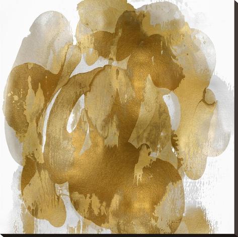 Stretched Canvas Print: Gold Flow I by Kristina Jett: 36x36in