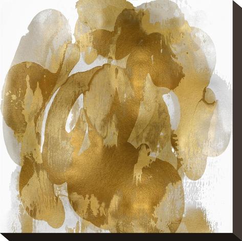 Stretched Canvas Print: Gold Flow I by Kristina Jett: 12x12in