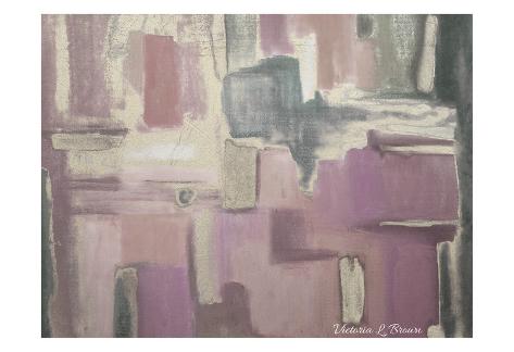 Art Print: Abstract Soft Pink by Victoria Brown: 13x19in