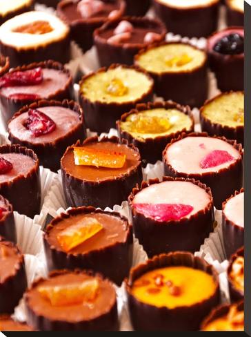 Stretched Canvas Print: Chocolates Sweets by Grab My Art: 24x18in