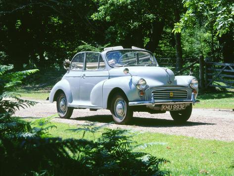 Photographic Print: 1967 Morris Minor 1000 Convertible: 12x9in