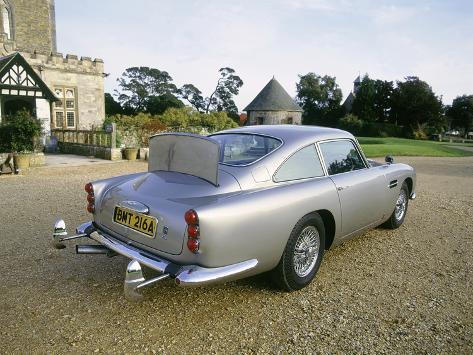 Photographic Print: 1965 Aston Martin DB5, James Bond 007: 12x9in