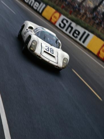 Photographic Print: Porsche 910-6 driven by Stommelen - Neerpasch, 1967 Le Mans: 12x9in