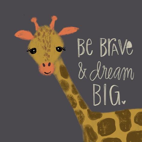 Art Print: Brave Giraffe by Katie Doucette: 12x12in