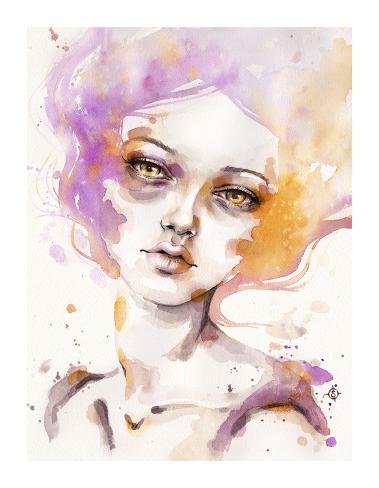 Giclee Print: Hazy Dayz (female portrait) by Sillier than Sally: 36x28in