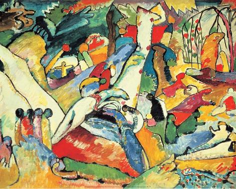 Art Print: Composition II Sketch, 1910 by Wassily Kandinsky: 16x20in