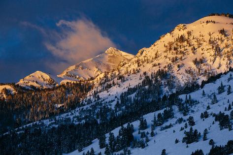 Photographic Print: Sunrise Over The Teton Range Just South Of Jackson Hole Mountain Resort by Jay Goodrich: 24x16in