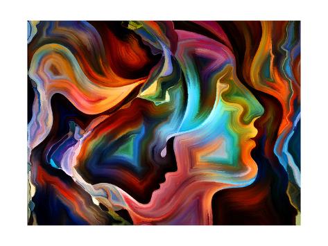 Art Print: Forces of Nature Series. Arrangement of Colorful Paint and Abstract Shapes on the Subject of Modern by agsandrew: 24x18in