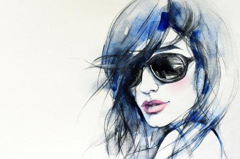 Art Print: Creative Hand Painted Fashion Illustration by Anna Ismagilova: 24x16in