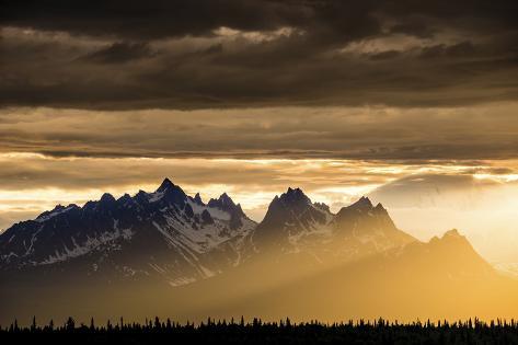 Photographic Print: Mountains and Stormy Skies by Dan Ballard: 24x16in