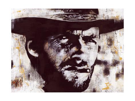 Giclee Print: Clint by André Monet: 16x12in