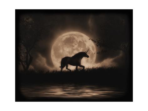 Art Print: Unicorn Dreams Art Print by Julie Fain: 24x18in