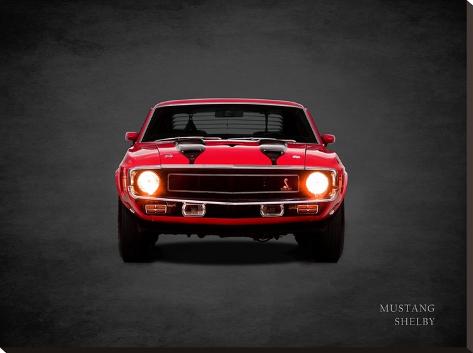 Stretched Canvas Print: Ford Mustang Shelby 1969 by Mark Rogan: 30x40in