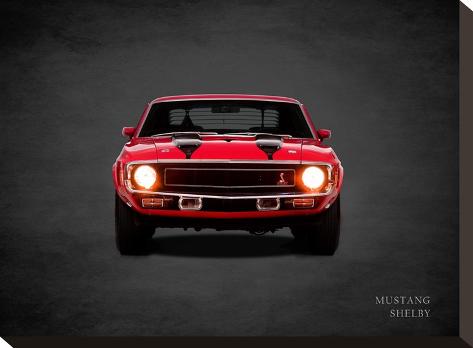 Stretched Canvas Print: Ford Mustang Shelby 1969 by Mark Rogan: 12x16in