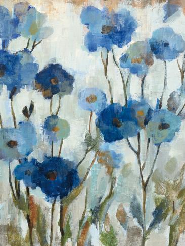 Art Print: Abstracted Floral in Blue III by Silvia Vassileva: 24x18in