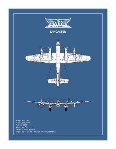Giclee Print: BP Avro Lancaster by Mark Rogan: 20x16in