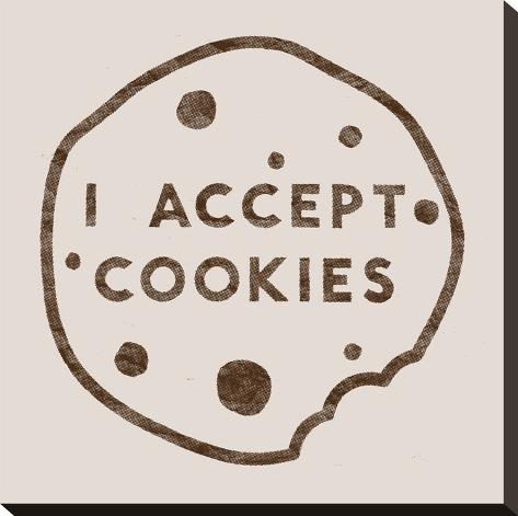 Stretched Canvas Print: I Accept Cookies by Florent Bodart: 18x18in