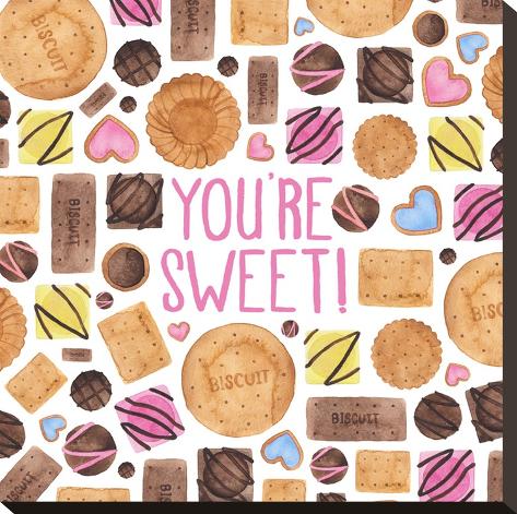 Stretched Canvas Print: Youre Sweet by Elena O'Neill: 18x18in