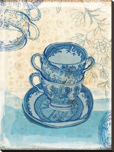 Stretched Canvas Print: Willow Pattern by Paula Mills: 32x24in