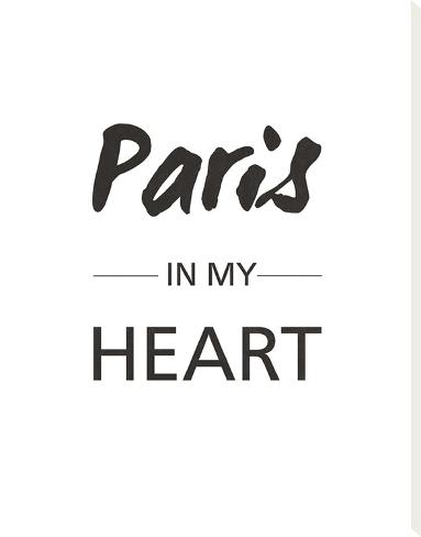 Stretched Canvas Print: Paris is my Heart by Sasha Blake: 28x22in