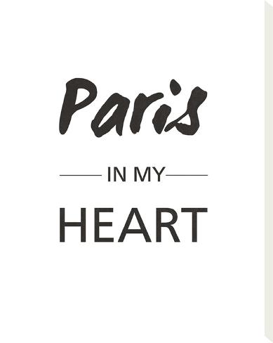 Stretched Canvas Print: Paris is my Heart by Sasha Blake: 20x16in