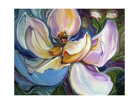 Art Print: Sweet Maganolia Modern Floral Abstract by Marcia Baldwin: 16x12in