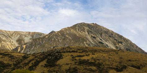 Photographic Print: Mountain seen from Trans-Alpine train, Bealey, Arthur's Pass, Canterbury, South Island, New Zealand: 24x12in