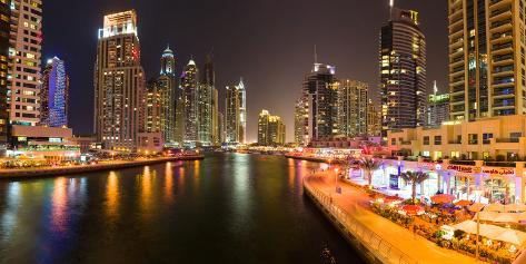 Photographic Print: City at the waterfront, Dubai Marina, Dubai, United Arab Emirates: 24x12in