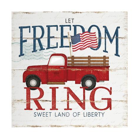 Art Print: Let Freedom Ring by Jennifer Pugh: 16x16in