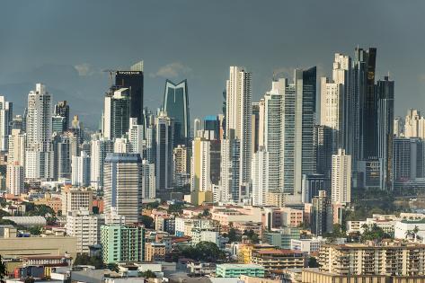Photographic Print: View over Panama City from El Ancon, Panama, Central America by Michael Runkel: 36x24in