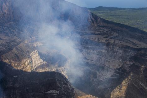 Photographic Print: Smoking Ambrym volcano, Vanuatu, Pacific by Michael Runkel: 36x24in