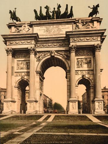 Photographic Print: The Arch of Peace, Milan, Italy, c.1890-c.1900: 24x18in