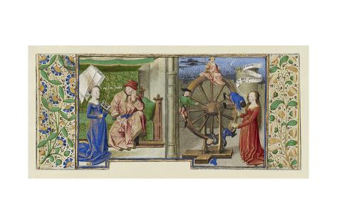 Giclee Print: Miniature from Boethius, Consolation de philosophie, c.1460-70 by French School: 24x16in