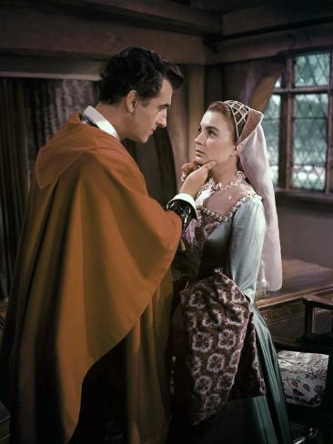 Photo: Stewart Granger / Jean Simmons (plays Elizabeth I) YOUNG BESS, 1953 directed by GEORGE SIDNEY (phot: 32x24in