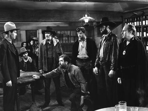 Photo: MY DARLING CLEMENTINE, 1946 directed by JOHN FORD Henry Fonda, Walter Brennan and John Ireland (b/w: 32x24in