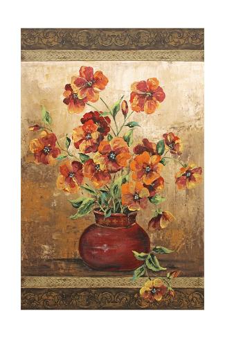 Giclee Print: Rustic Red Poppies by Jean Plout: 36x24in